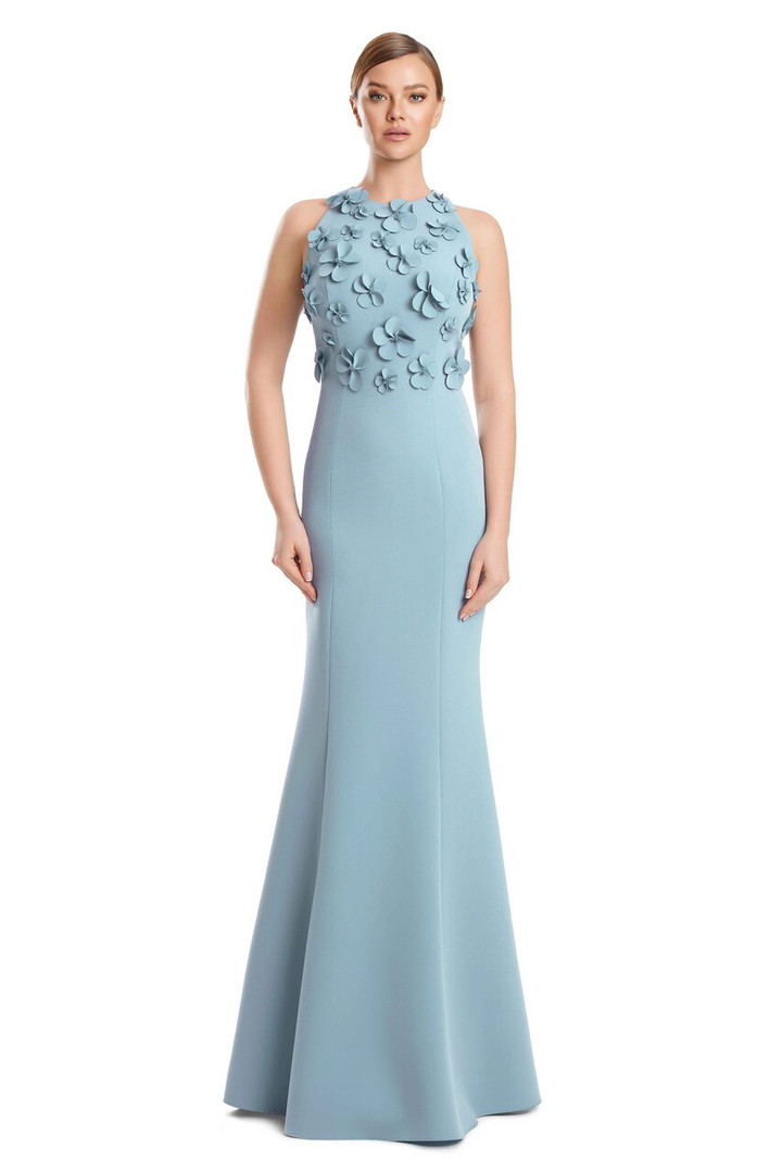 Alexander by Daymor 3235 Stretch Crepe Jersey Halter Gown