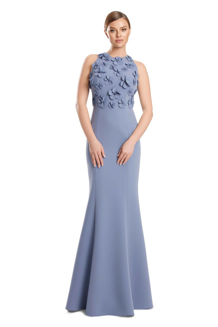 Alexander by Daymor 3235 Stretch Crepe Jersey Halter Gown