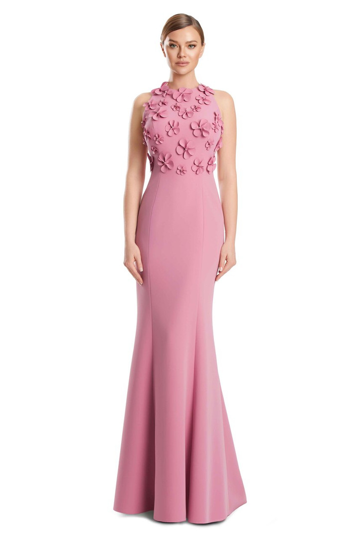 Alexander by Daymor 3235 Stretch Crepe Jersey Halter Gown