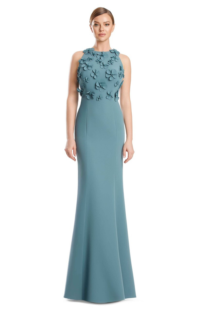 Alexander by Daymor 3235 Stretch Crepe Jersey Halter Gown