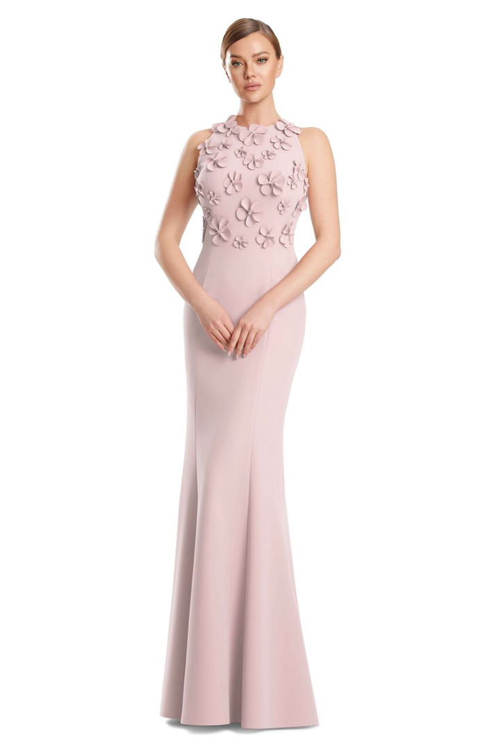 Alexander by Daymor 3235 Stretch Crepe Jersey Halter Gown