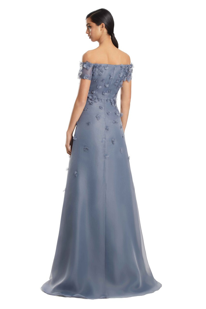 Alexander by Daymor 3253 Organza Off Shoulder Sleeve Gown