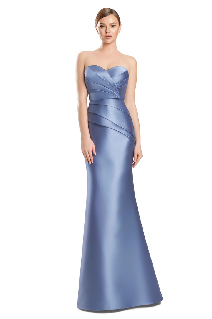 Alexander by Daymor 3263 Satin Twill Draped Bustier Gown