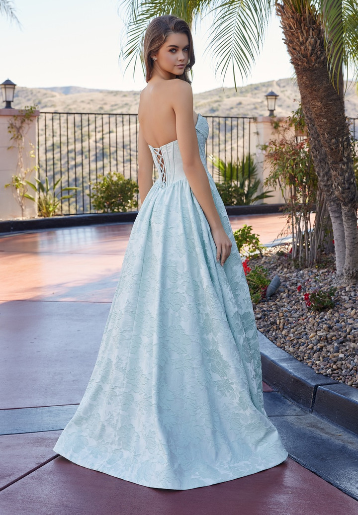 Nox Anabel T1912 Jacquard Sweetheart Neck Strapless Gown