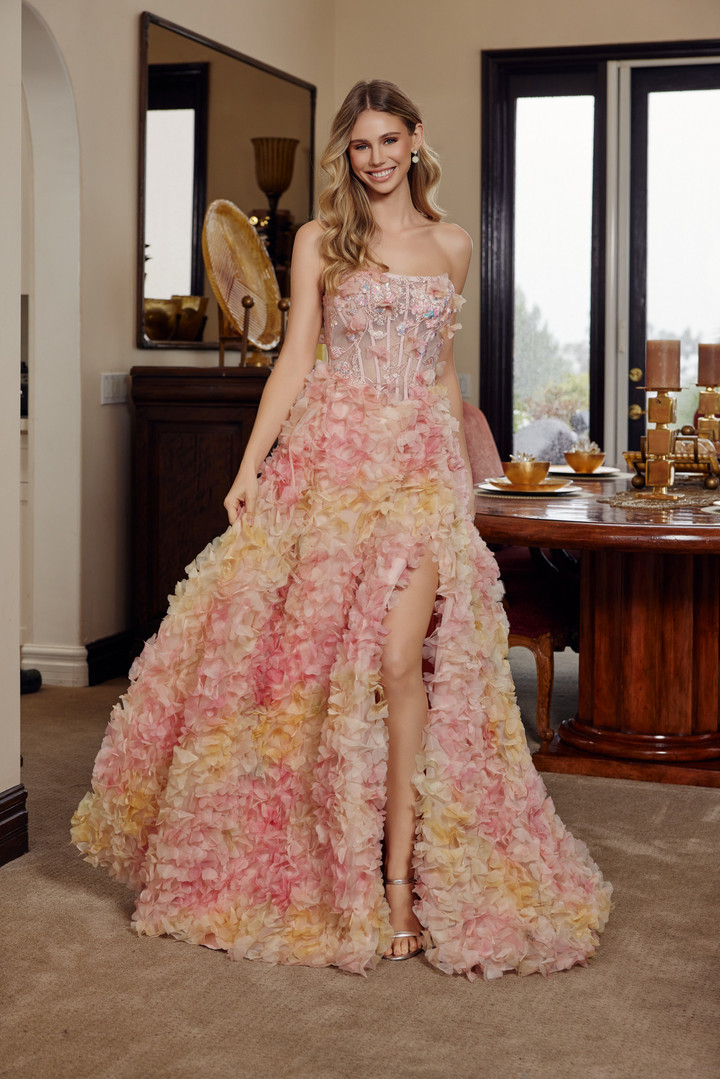 Nox Anabel G1790 Tulle Straight Across Strapless Ball Gown