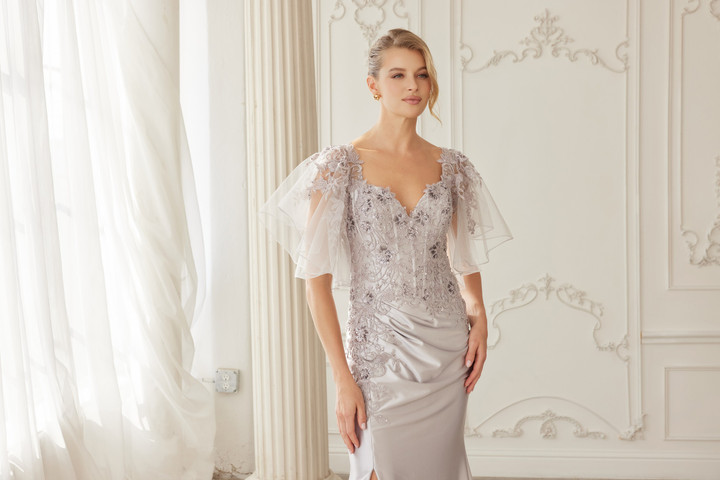 Nox Anabel ME148 Embroidered Sweetheart Neckline Long Gown