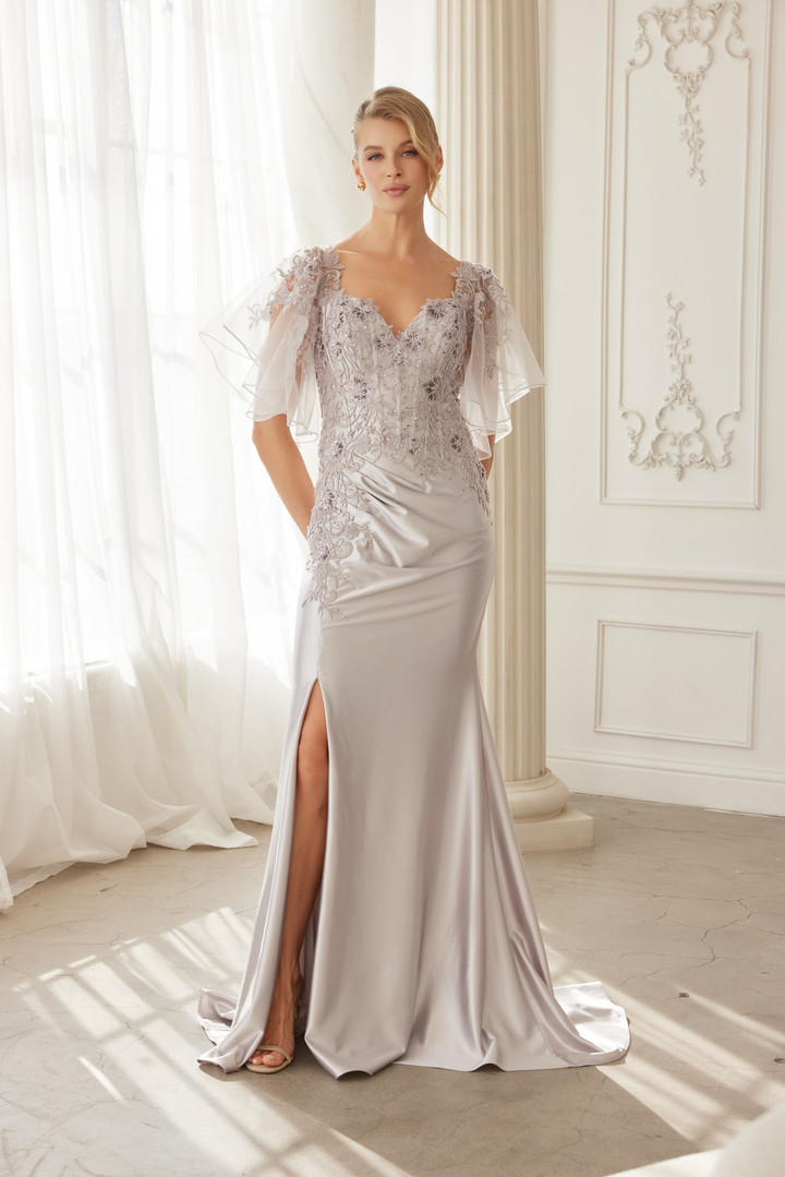 Nox Anabel ME148 Embroidered Sweetheart Neckline Long Gown