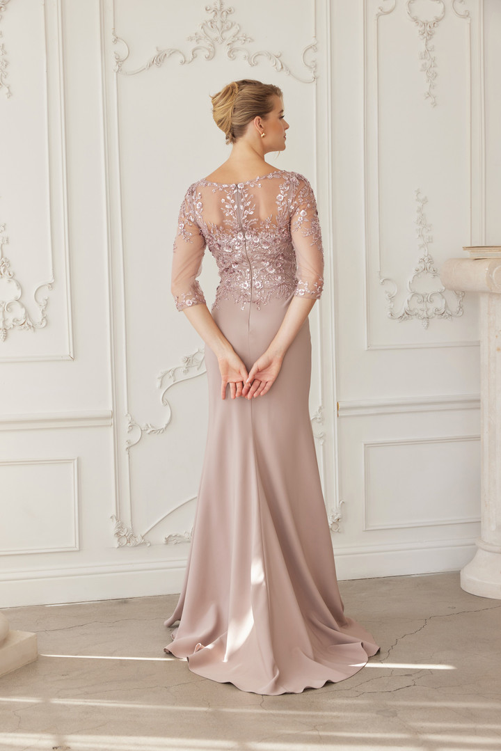 Nox Anabel MH159 Sequined Embroidered Quarter Sleeves Dress