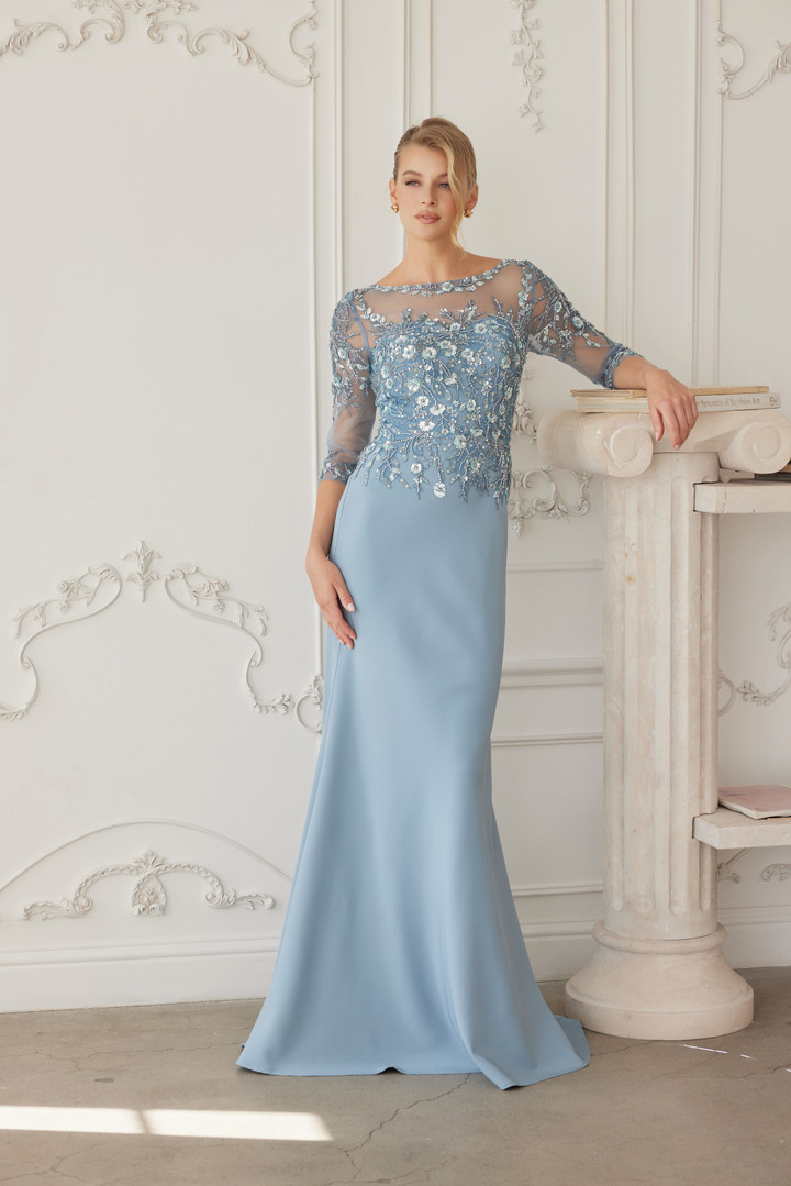 Nox Anabel MH159 Sequined Embroidered Quarter Sleeves Dress