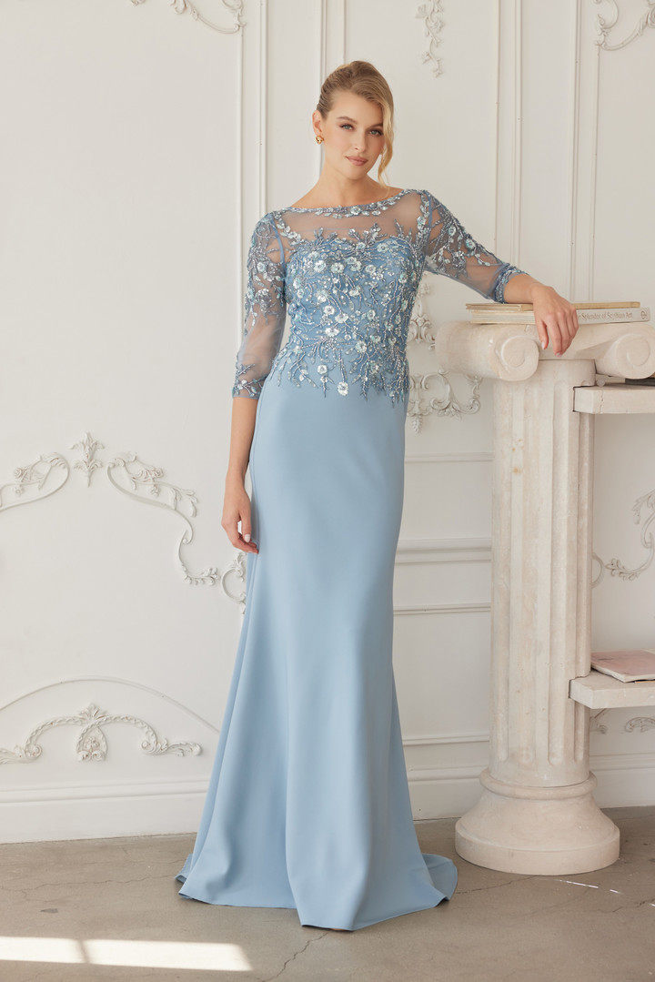 Nox Anabel MH159 Sequined Embroidered Quarter Sleeves Dress