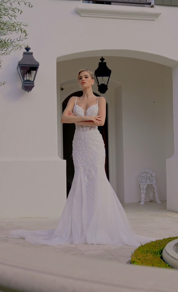 Nox Anabel JE1063L Tulle Lace Sequined Scoop Neck Long Gown