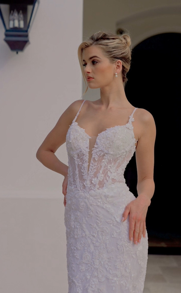 Nox Anabel JE1063L Tulle Lace Sequined Scoop Neck Long Gown