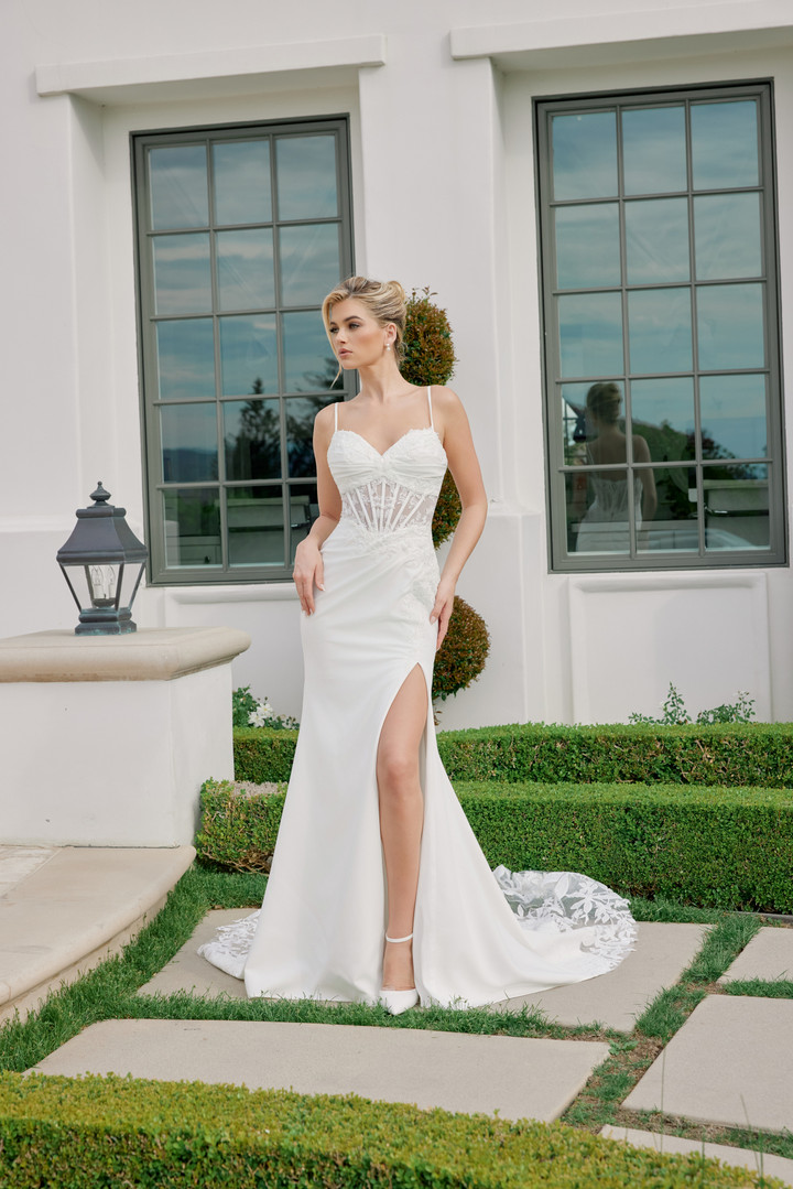Nox Anabel JW1050 Sweetheart Neck Sleeveless Wedding Gown