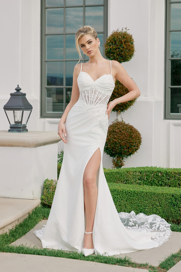 Nox Anabel JW1050 Sweetheart Neck Sleeveless Wedding Gown