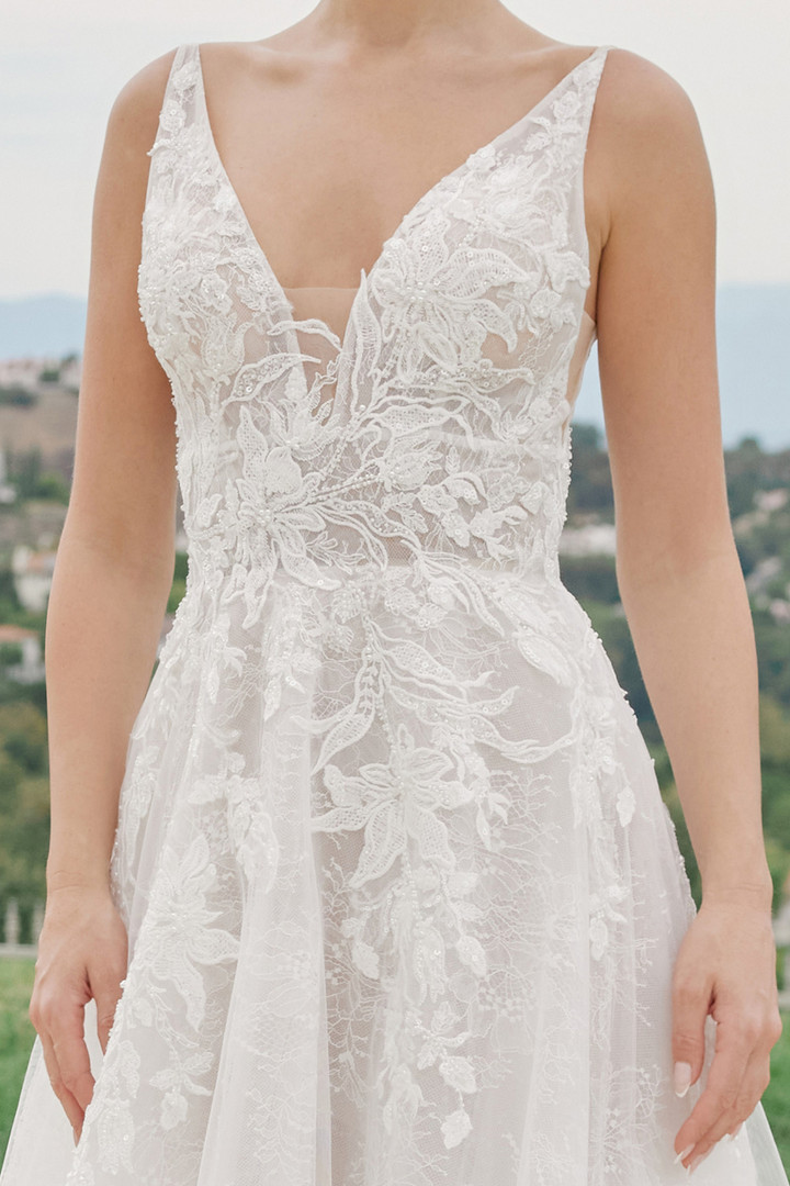 Nox Anabel JE1060L Tulle Sequined Lace Sleeveless Long Gown