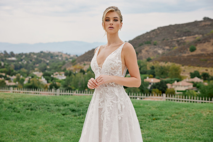 Nox Anabel JE1060L Tulle Sequined Lace Sleeveless Long Gown