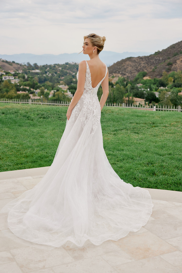 Nox Anabel JE1060L Tulle Sequined Lace Sleeveless Long Gown