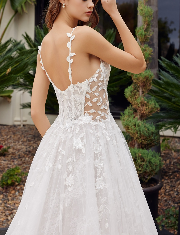 Nox Anabel JE1062L Tulle Illusion Side Panel Scoop Neck Gown