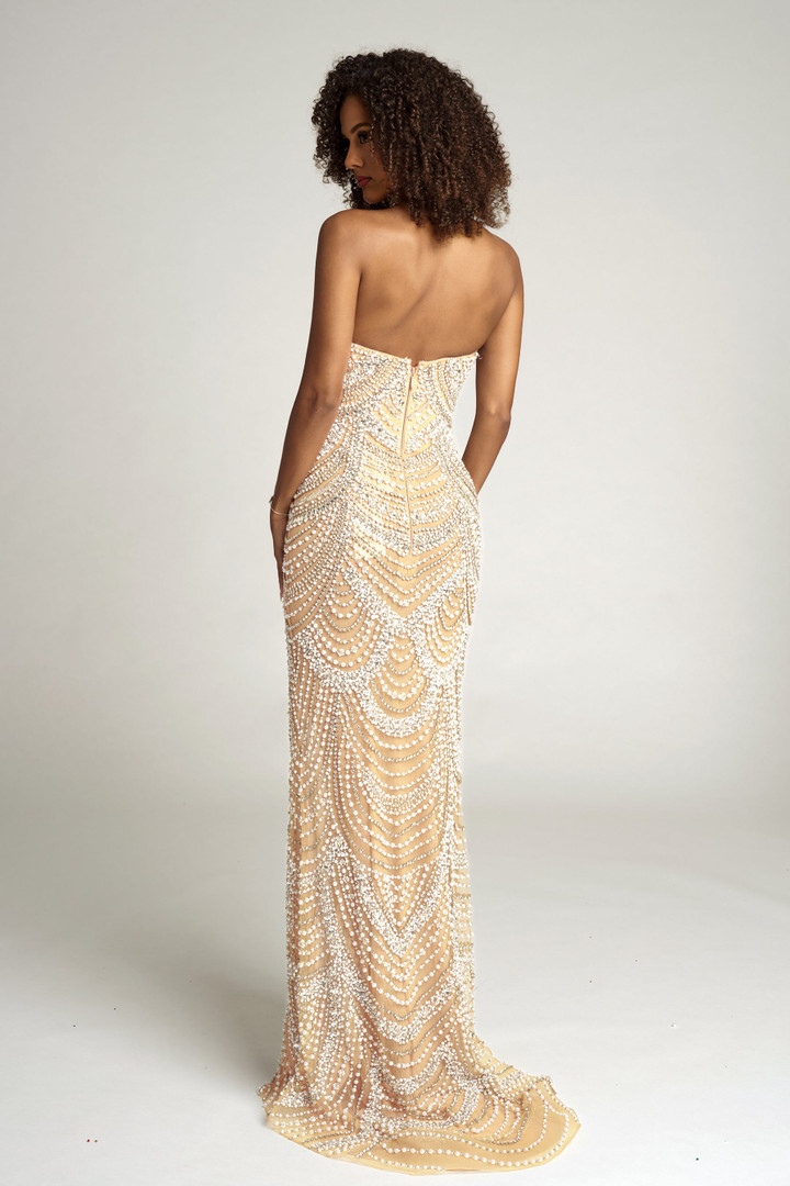 Portia and Scarlett PS25994C Beaded Sweetheart Neck Dress