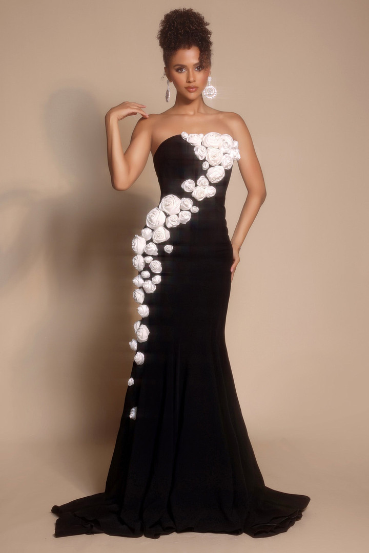 Portia and Scarlett PS26305E Crepe Strapless Fitted Dress