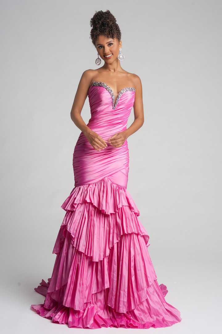 Portia and Scarlett PS26325E Taffeta Ruffles Strapless Dress