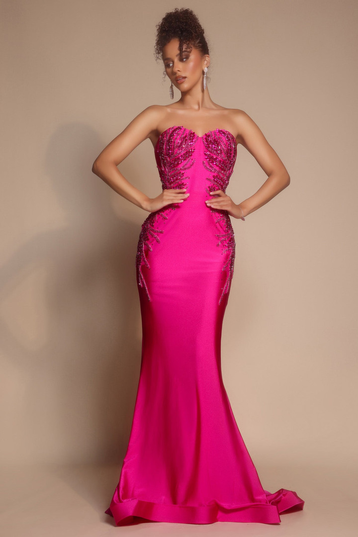 Portia and Scarlett PS26331E Jersey Strapless Fitted Dress