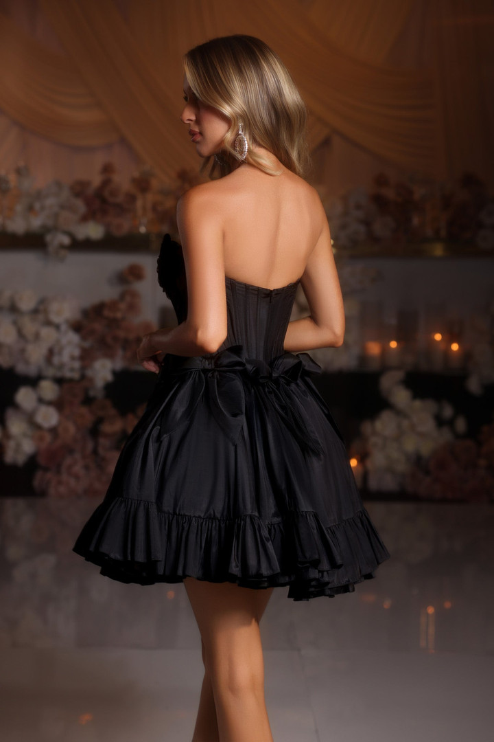 Portia and Scarlett PS25700 Taffeta Strapless Short Dress