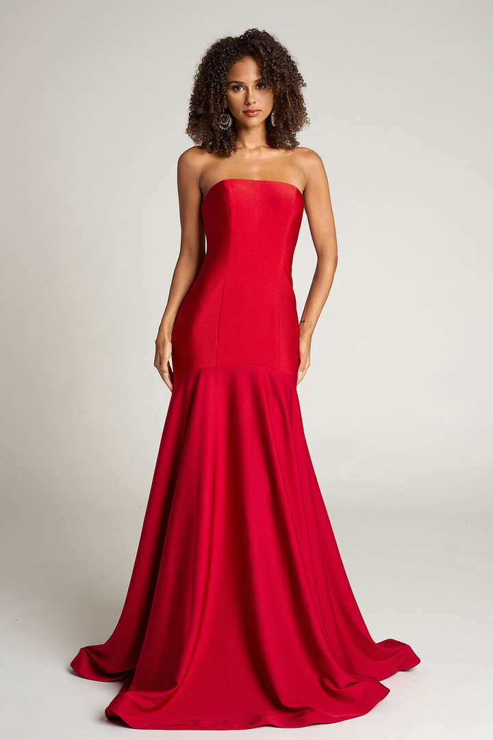 Portia and Scarlett PS26101 Straight Neck Strapless Dress