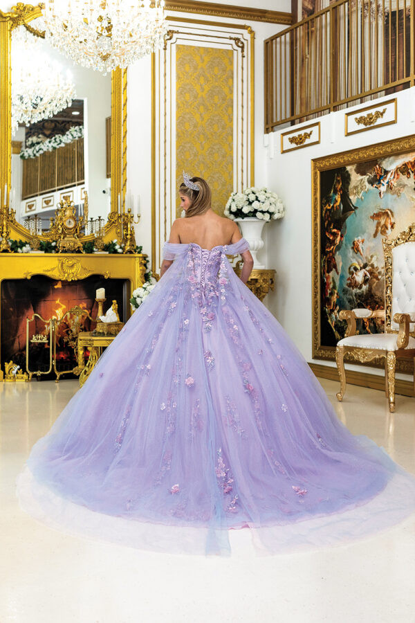 Dancing Queen 5012 Off-Shoulder Sleeves Quinceanera Dress