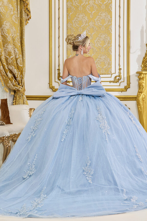 Dancing Queen 5094 Floral Off-Shoulder Quinceanera Dress