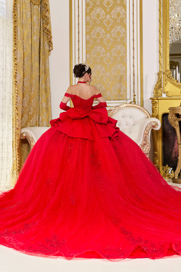 Dancing Queen 5138 Beaded Embellishments Off-Shoulder Gown