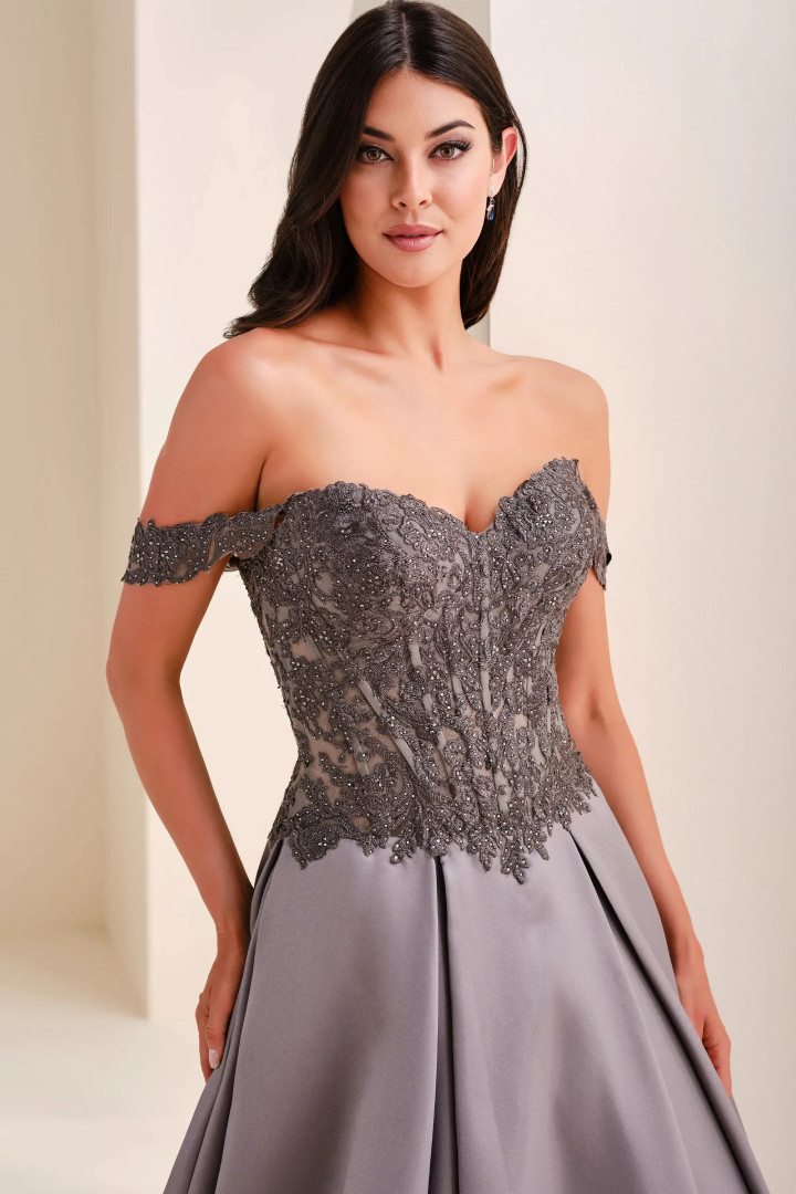 Montage by Mon Cheri M4211 Satin Faced Mikado A-Line Gown