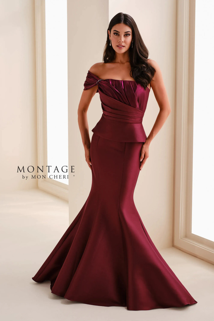Montage by Mon Cheri M4200 Mikado One Shoulder Fitted Gown
