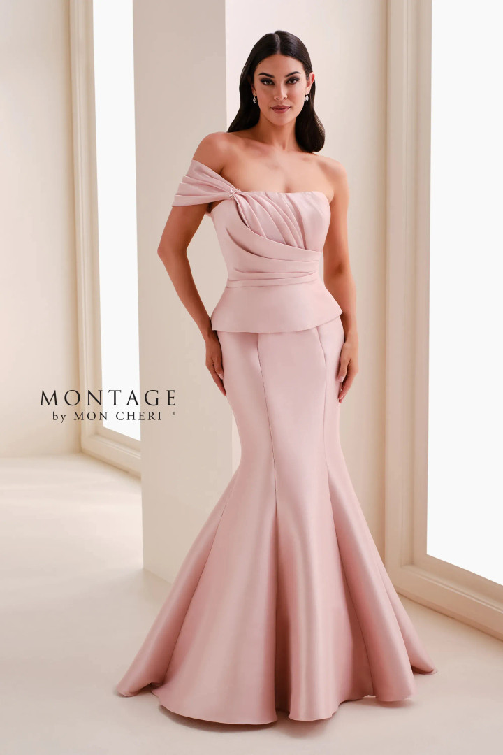 Montage by Mon Cheri M4200 Mikado One Shoulder Fitted Gown