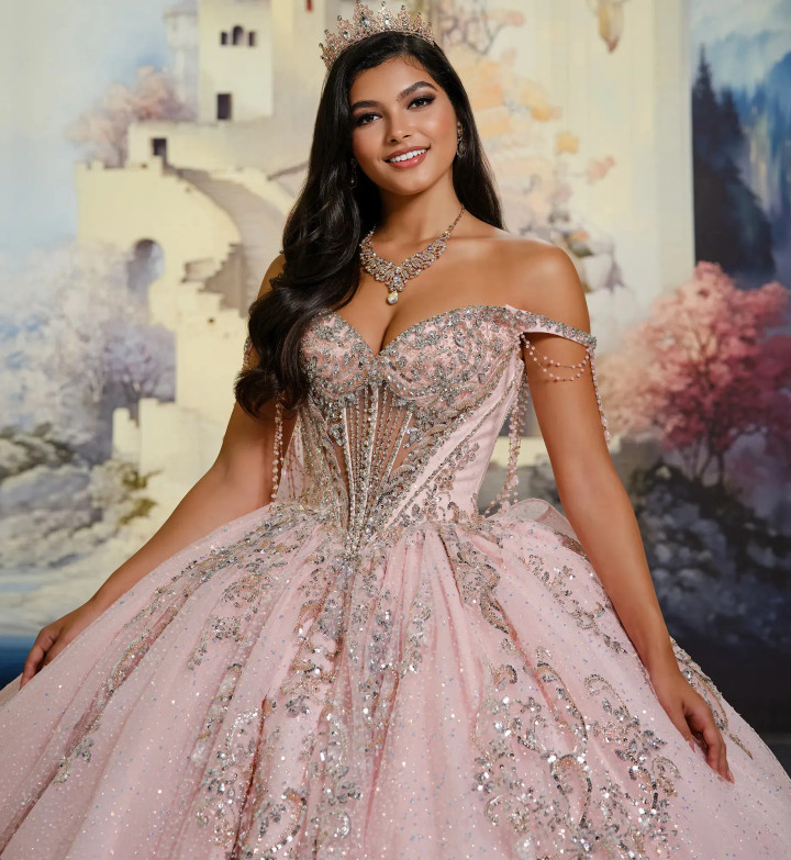 Princesa by Ariana Vara PR30231 Crinoline Off-Shoulder Gown