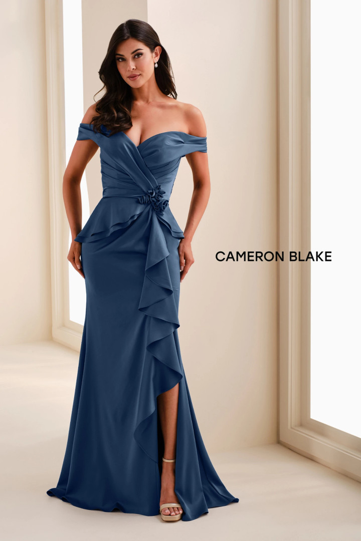 Cameron Blake by Mon Cheri CB825 Stretch Sateen Long Gown