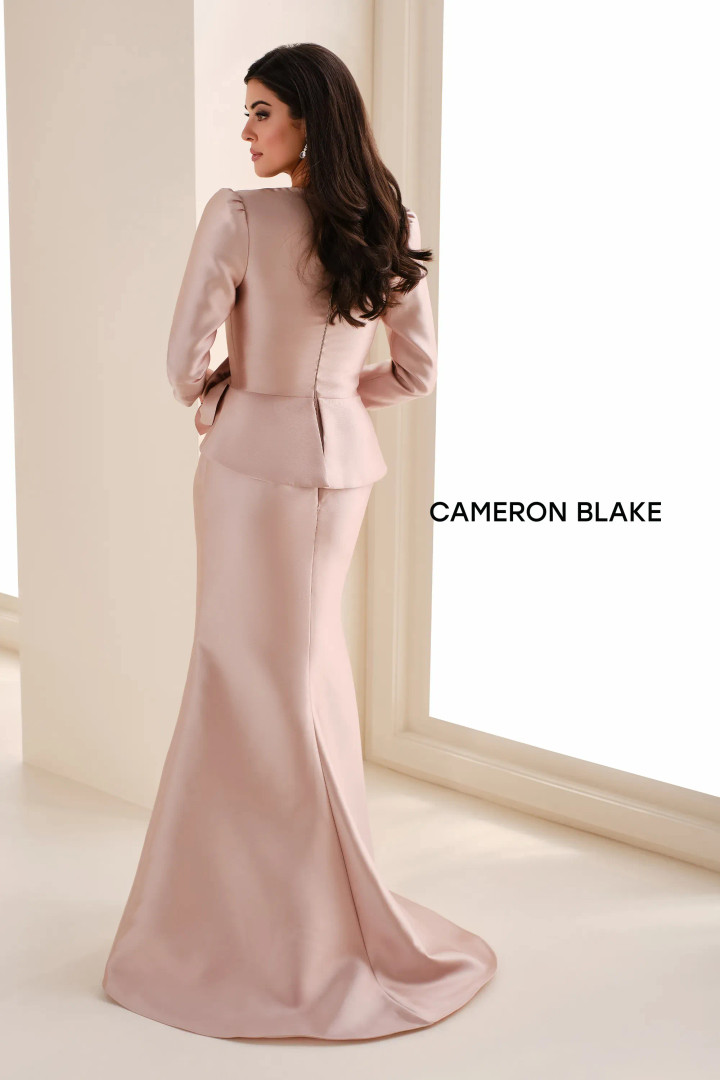 Cameron Blake by Mon Cheri CB830 Mikado Quarter Sleeve Gown