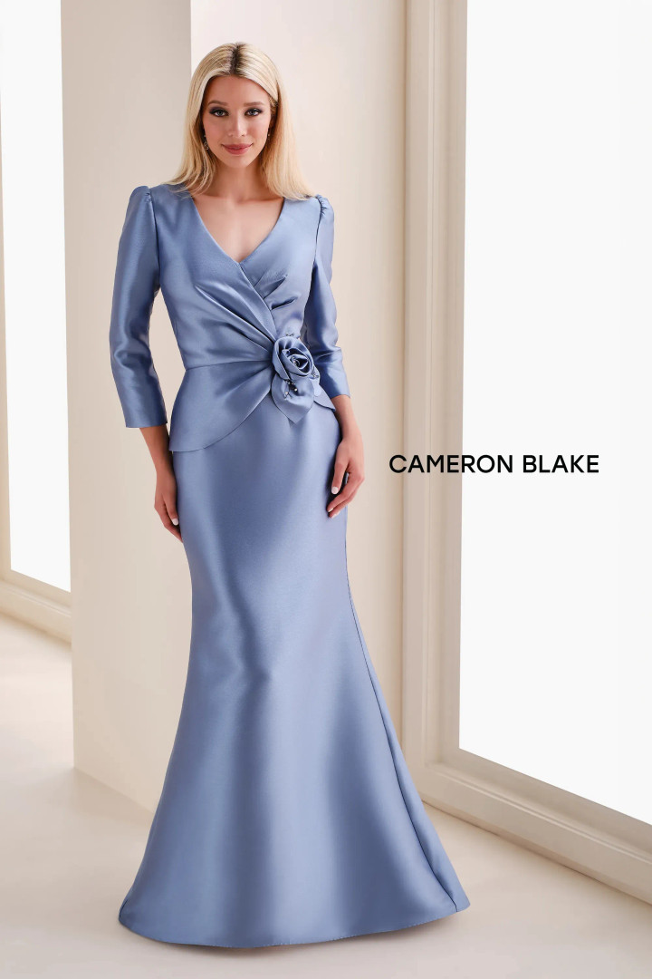 Cameron Blake by Mon Cheri CB830 Mikado Quarter Sleeve Gown