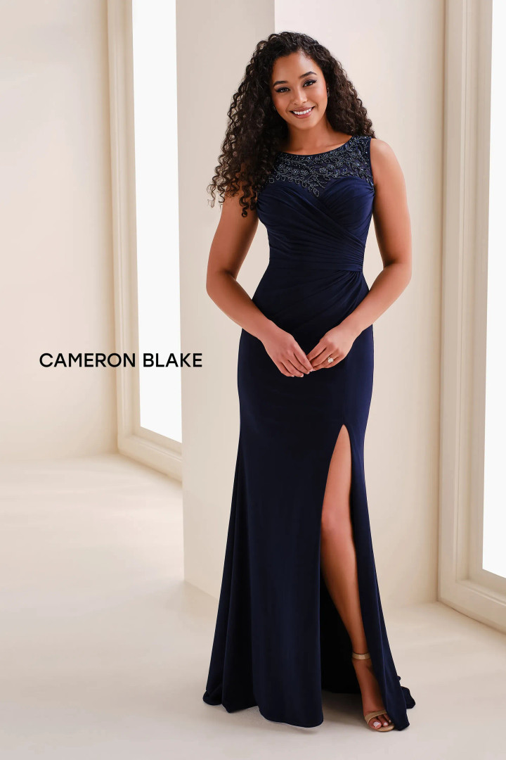 Cameron Blake by Mon Cheri CB833 Stretch Jersey Beaded Gown