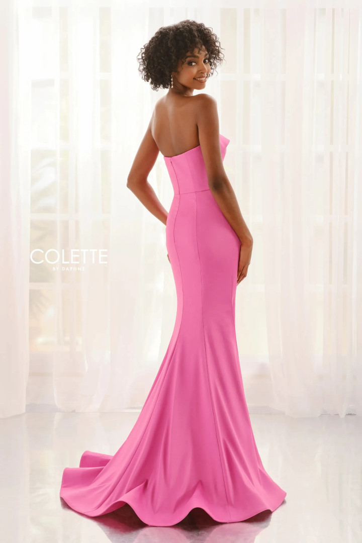 Colette by Daphne CL6207 Stretch Mikado Strapless Long Dress