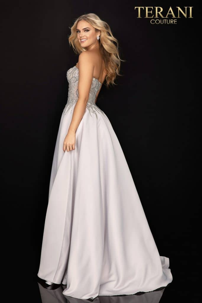 Terani Couture 2011P1197 Satin Sweetheart Strapless Dress