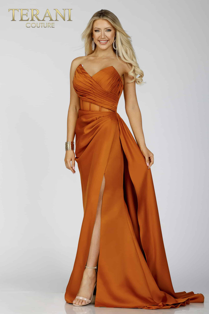 Terani Couture 2111P4020 Sweetheart Neck Strapless Dress