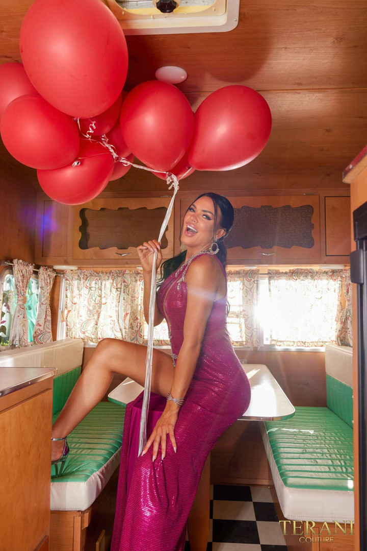 Terani Couture 241P2137 Sequin Asymmetrical Sleeveless Dress