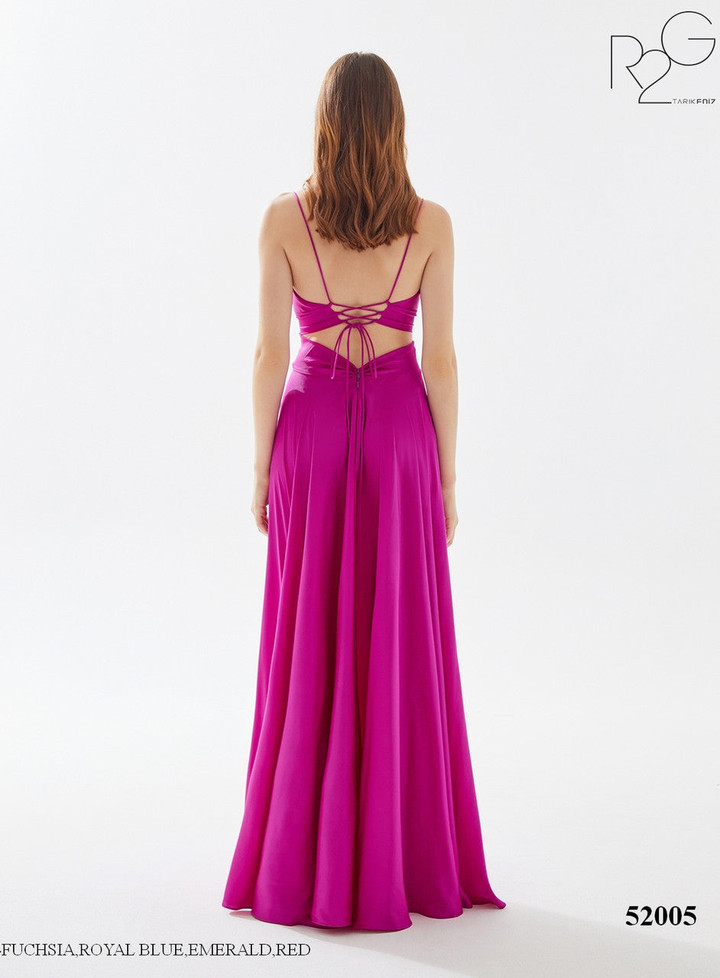 RG2 by Tarik Ediz 52005 Satin Jersey Straps Sleeve Dress