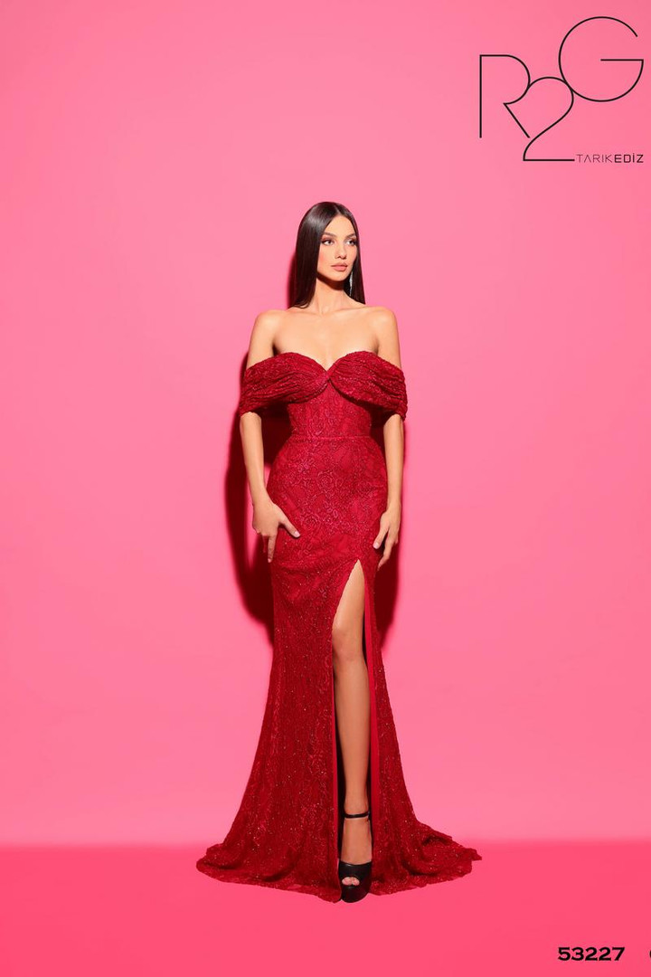 RG2 by Tarik Ediz 53227 Sweetheart Neck Off Shoulder Dress