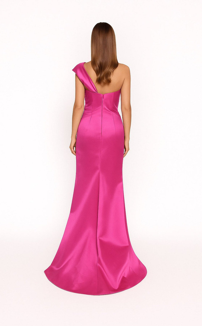 RG2 by Tarik Ediz 54108 Taffeta One-Shoulder Long Dress