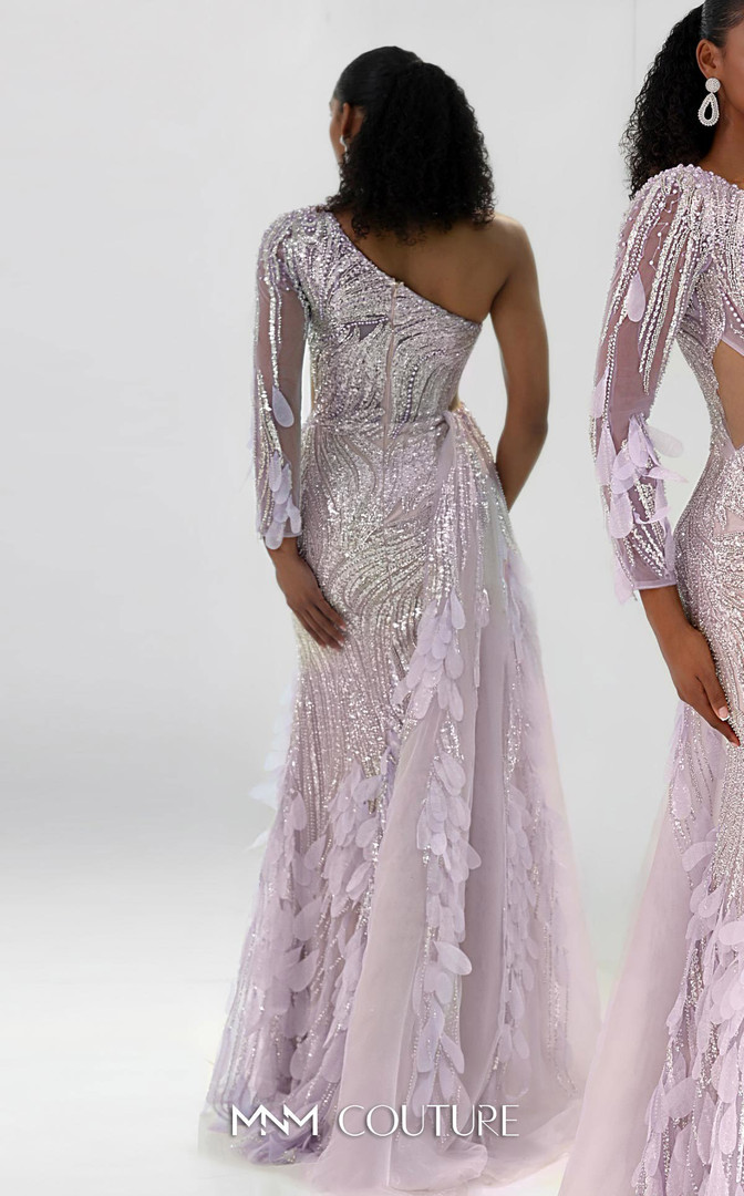 MNM Couture M1310 Sequin Bead Embellishments Overskirt Gown