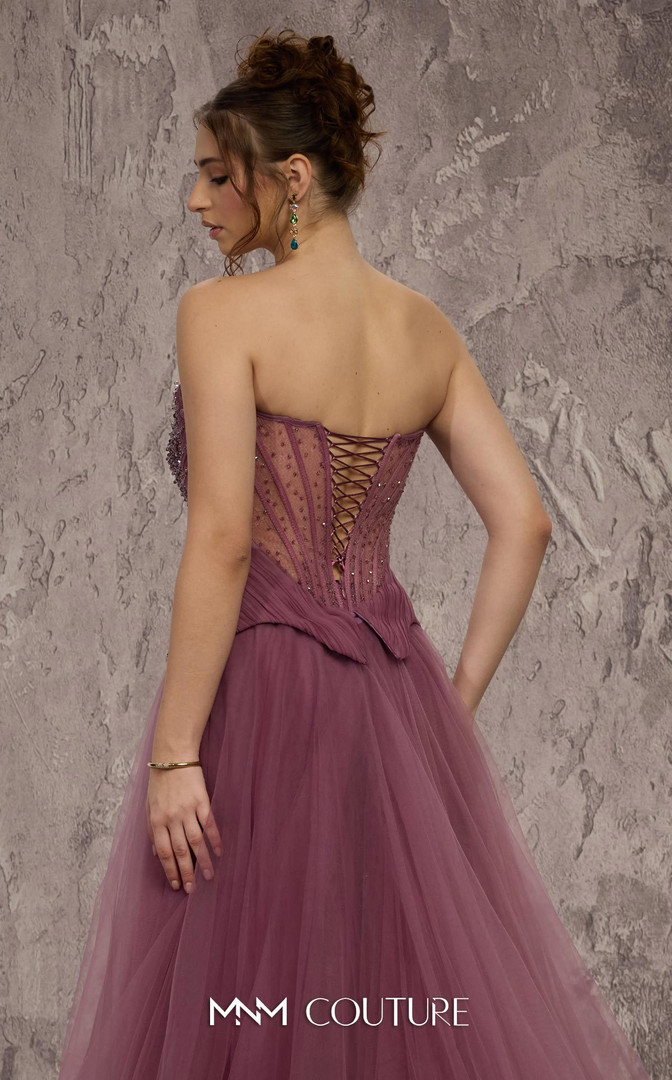 MNM Couture J03608 Beaded Sweetheart Neck Strapless Gown