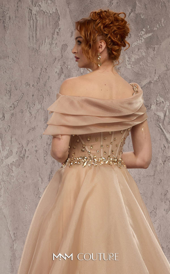 MNM Couture J03599 Crystal Embroidered Organza Ballgown