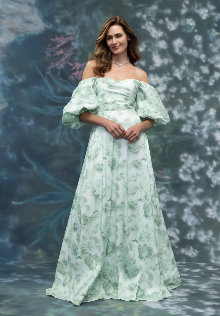 MGNY By Morilee 2070017 Sweetheart Neck Puff Sleeve Gown